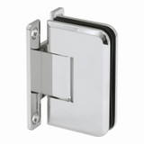 POR0H - Glass Simple Portland Beveled Profile Wall Mount Shower Door Hinge, H Back Plate