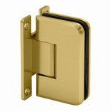 POR0H - Glass Simple Portland Beveled Profile Wall Mount Shower Door Hinge, H Back Plate