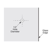 RPDK1 – Glass Simple Single-Sided Round Peg Style Door Knob