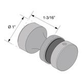 RPDK1 – Glass Simple Single-Sided Round Peg Style Door Knob