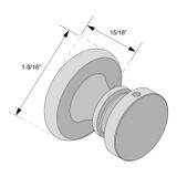 RTDK1 – Glass Simple Single-Sided Round Traditional Style Door Knob