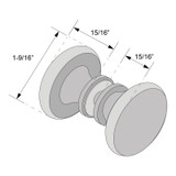 RTDK2 – Glass Simple Back-to-Back Round Traditional Style Door Knob