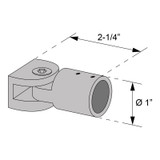 SBAWF – Glass Simple Support Bar Adjustable Wall Fitting