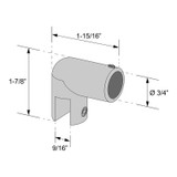SBGF – Glass Simple Support Bar Glass Mount Fitting