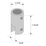 SBVF – Glass Simple Support Bar Vertical Mount Fitting
