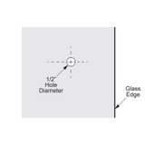 SDK1 – Glass Simple Square Door Knob-Single Sided
