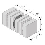SDK2 – Glass Simple Square Door Knob-Double Sided