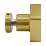 STDK1 – Glass Simple Square Traditional Style Door Knob-Single Sided