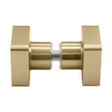 STDK2 – Glass Simple Square Traditional Style Door Knob-Double Sided