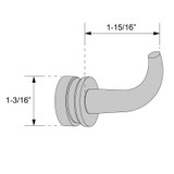 TRARH – Glass Simple Traditional Style Robe Hook