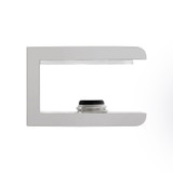 SB1 - Glass Simple Wall-Mount Square Shelf Clamp 1-3/16" x 1-1/16"
