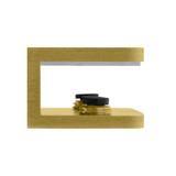 SB4 - Glass Simple Rectangular Wall Mount Shelf Clamp 3-15/16" x 1-1/16"