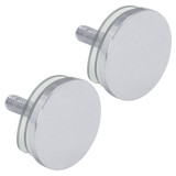 RWS114 - Glass Simple Round Washer Set 1-1/4" Diam. for Handles/Towel Bars