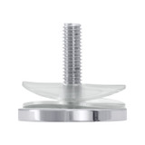 RWS114 - Glass Simple 1-1/4" Diameter Cap, Stud & Washer Set for Single-Sided Handles and Towel Bars