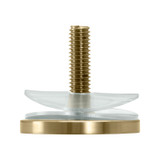 RWS114 - Glass Simple 1-1/4" Diameter Cap, Stud & Washer Set for Single-Sided Handles and Towel Bars