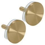 RWS114 - Glass Simple Round Washer Set 1-1/4" Diam. for Handles/Towel Bars