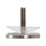 RWS114 - Glass Simple 1-1/4" Diameter Cap, Stud & Washer Set for Single-Sided Handles and Towel Bars