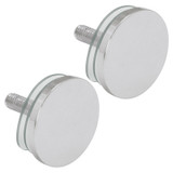 RWS114 - Glass Simple Round Washer Set 1-1/4" Diam. for Handles/Towel Bars
