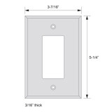GA102 - Glass Simple Single Decora GlassAlike® Acrylic Mirror Plate
