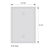 GA105 - Glass Simple Single Blank GlassAlike® Acrylic Mirror Plate