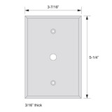 GA110 - Glass Simple Single TV/Cable GlassAlike® Acrylic Mirror Plate