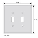 GA201 - Glass Simple Double Toggle Switch GlassAlike® Acrylic Mirror Plate