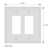 GA202 - Glass Simple Double Decora GlassAlike® Acrylic Mirror Plate