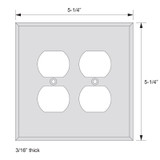 GA203 - Glass Simple Double Duplex GlassAlike® Acrylic Mirror Plate