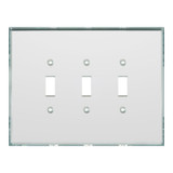 GA301 - Glass Simple Triple Toggle Switch GlassAlike® Acrylic Mirror Plate