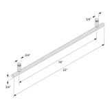 18LTB - Glass Simple 18" Single Sided Ladder Towel Bar