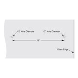 18STB - Glass Simple 18" Single-Sided Square Towel Bar