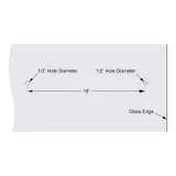 18STB - Glass Simple 18" Single-Sided Square Towel Bar