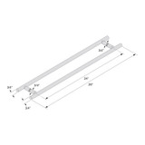 24X24LTB - Glass Simple 24" x 24" Back-to-Back Ladder Towel Bar