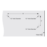 6X18LTB - Glass Simple 6" x 18" Ladder Style Pull Handle/Towel Bar Combo