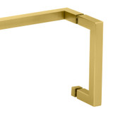 6X18STB - Glass Simple 6" x 18" Square Style Pull Handle/Towel Bar Combo