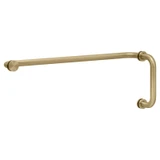6X18TB - Glass Simple 6" Pull Handle/18" Towel Bar Combo with Metal Washers