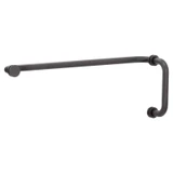 6X18TB - Glass Simple 6" Pull Handle/18" Towel Bar Combo with Metal Washers
