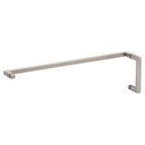 6X24STB - Glass Simple 6" x 24" Square Style Pull Handle/Towel Bar Combo