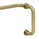 6X24TB - Glass Simple 6" Pull Handle/24" Towel Bar Combo with Metal Washers