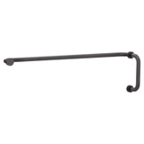 6X24TB - Glass Simple 6" Pull Handle/24" Towel Bar Combo with Metal Washers