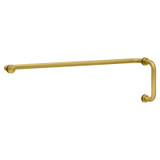 6X24TB - Glass Simple 6" Pull Handle/24" Towel Bar Combo with Metal Washers
