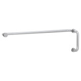 6X24TB - Glass Simple 6" Pull Handle/24" Towel Bar Combo with Metal Washers
