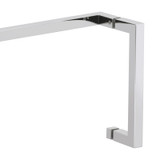 8X18STB - Glass Simple 8" x 18" Square Style Pull Handle/Towel Bar Combo