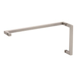 8X18STB - Glass Simple 8" x 18" Square Style Pull Handle/Towel Bar Combo