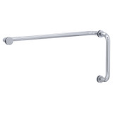 8X18TB - Glass Simple 8" Pull Handle/18" Towel Bar Combo with Metal Washers