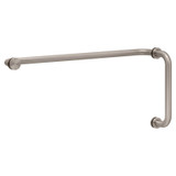 8X18TB - Glass Simple 8" Pull Handle/18" Towel Bar Combo with Metal Washers