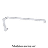 8X24STB - Glass Simple 8" x 24" Square Style Pull Handle/Towel Bar Combo