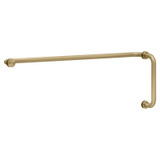 8X24TB - Glass Simple 8X24 Handle Towel Bar Combo with Washers