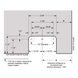 CAS01 - Glass Simple Top or Bottom Mount Pivot Hinge