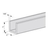 GS1X1 - Glass Simple 1 X 1 Heavy U-Channel-120" Length * In Store Only